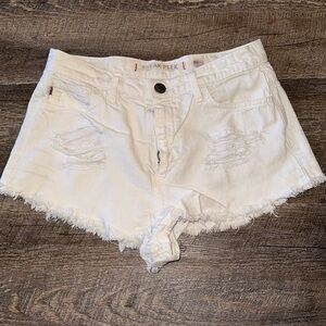 White Jean Shorts